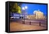 Germany, Berlin. Brandenburg Gate and Environs.-Ken Scicluna-Framed Stretched Canvas