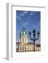 Germany, Berlin. Charlottenburg Palace. Facade and dome along with an ornate street lamppost-Miva Stock-Framed Photographic Print