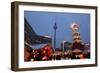 Germany, Berlin, Dusk, Alexanderplatz, Christmas Market, Pyramid, Television Tower-Catharina Lux-Framed Photographic Print