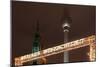 Germany, Berlin, Dusk, Alexanderplatz, Christmas Market-Catharina Lux-Mounted Photographic Print