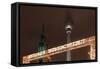 Germany, Berlin, Dusk, Alexanderplatz, Christmas Market-Catharina Lux-Framed Stretched Canvas