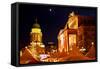 Germany, Berlin, Gendarmenmarkt, Christmas Market, Lighting, Night-Catharina Lux-Framed Stretched Canvas