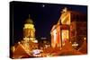 Germany, Berlin, Gendarmenmarkt, Christmas Market, Lighting, Night-Catharina Lux-Stretched Canvas