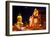 Germany, Berlin, Gendarmenmarkt, Christmas Market, Lighting, Night-Catharina Lux-Framed Photographic Print