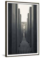 Germany, Berlin, Holocaust Memorial-Walter Bibikow-Framed Premium Photographic Print