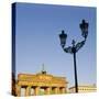 Germany, Berlin-Mitte, Brandenburg Gate, Westseite, Detail-Philochrome-Stretched Canvas