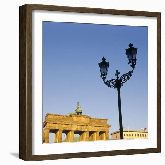 Germany, Berlin-Mitte, Brandenburg Gate, Westseite, Detail-Philochrome-Framed Photographic Print