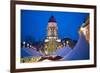 Germany, Berlin, Mitte, Gendarmenmarkt, Christmas Market, Elevated View with Deutscher Dom-Walter Bibikow-Framed Photographic Print