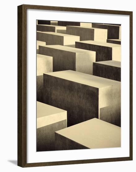 Germany, Berlin, Mitte, Holocaust Memorial (Denkmal Fur Die Ermordeten Juden Europas)-Michele Falzone-Framed Photographic Print