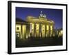 Germany, Berlin, Mitte, Pariser Platz, the Brandenburg Gate, Early Classicism, Dusk-Andreas Keil-Framed Photographic Print