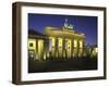 Germany, Berlin, Mitte, Pariser Platz, the Brandenburg Gate, Early Classicism, Dusk-Andreas Keil-Framed Photographic Print