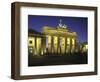 Germany, Berlin, Mitte, Pariser Platz, the Brandenburg Gate, Early Classicism, Dusk-Andreas Keil-Framed Photographic Print