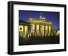 Germany, Berlin, Mitte, Pariser Platz, the Brandenburg Gate, Early Classicism, Dusk-Andreas Keil-Framed Photographic Print