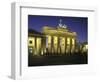 Germany, Berlin, Mitte, Pariser Platz, the Brandenburg Gate, Early Classicism, Dusk-Andreas Keil-Framed Photographic Print