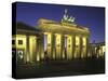 Germany, Berlin, Mitte, Pariser Platz, the Brandenburg Gate, Early Classicism, Dusk-Andreas Keil-Stretched Canvas