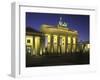 Germany, Berlin, Mitte, Pariser Platz, the Brandenburg Gate, Early Classicism, Dusk-Andreas Keil-Framed Premium Photographic Print