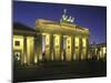 Germany, Berlin, Mitte, Pariser Platz, the Brandenburg Gate, Early Classicism, Dusk-Andreas Keil-Mounted Premium Photographic Print