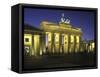 Germany, Berlin, Mitte, Pariser Platz, the Brandenburg Gate, Early Classicism, Dusk-Andreas Keil-Framed Stretched Canvas