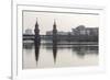 Germany, Berlin. Oberbaum Bridge Crossing River Spree-Jaynes Gallery-Framed Photographic Print