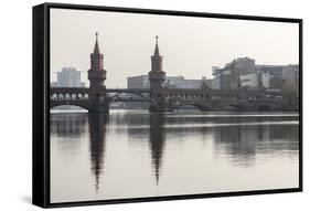 Germany, Berlin. Oberbaum Bridge Crossing River Spree-Jaynes Gallery-Framed Stretched Canvas