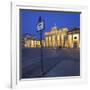 Germany, Berlin, Pariser Platz (Square), the Brandenburg Gate, Night-Rainer Mirau-Framed Photographic Print