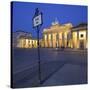 Germany, Berlin, Pariser Platz (Square), the Brandenburg Gate, Night-Rainer Mirau-Stretched Canvas