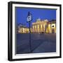 Germany, Berlin, Pariser Platz (Square), the Brandenburg Gate, Night-Rainer Mirau-Framed Photographic Print