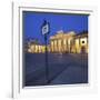 Germany, Berlin, Pariser Platz (Square), the Brandenburg Gate, Night-Rainer Mirau-Framed Photographic Print