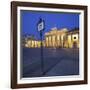 Germany, Berlin, Pariser Platz (Square), the Brandenburg Gate, Night-Rainer Mirau-Framed Photographic Print