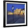 Germany, Berlin, Pariser Platz (Square), the Brandenburg Gate, Night-Rainer Mirau-Framed Photographic Print