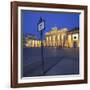 Germany, Berlin, Pariser Platz (Square), the Brandenburg Gate, Night-Rainer Mirau-Framed Photographic Print