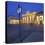 Germany, Berlin, Pariser Platz (Square), the Brandenburg Gate, Night-Rainer Mirau-Stretched Canvas