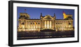 Germany, Berlin, Platz Der Republik (Square of the Republic), Reichstag, Night-Rainer Mirau-Framed Photographic Print