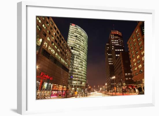 Germany, Berlin, Potsdamer Platz, Night-Catharina Lux-Framed Photographic Print