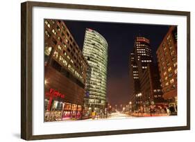 Germany, Berlin, Potsdamer Platz, Night-Catharina Lux-Framed Photographic Print