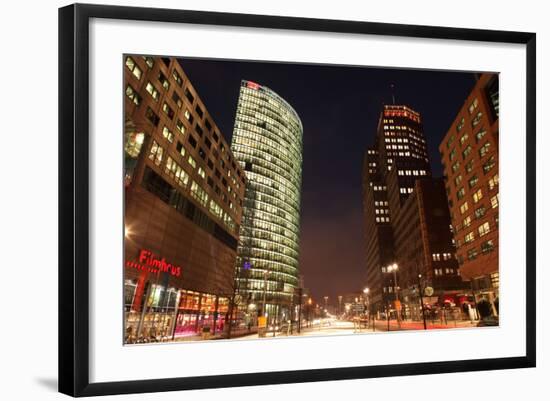 Germany, Berlin, Potsdamer Platz, Night-Catharina Lux-Framed Photographic Print