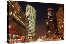 Germany, Berlin, Potsdamer Platz, Night-Catharina Lux-Stretched Canvas