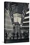 Germany, Berlin, Reichstag, Dome Interior, Evening-Walter Bibikow-Stretched Canvas
