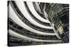 Germany, Berlin, Reichstag, Dome Interior, Evening-Walter Bibikow-Stretched Canvas