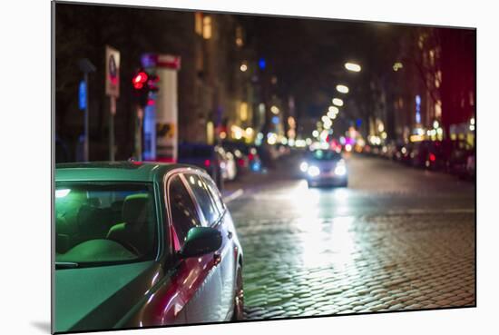 Germany, Berlin, Savigny Platz, Bmw and Bleibtreustrasse, Evening-Walter Bibikow-Mounted Photographic Print