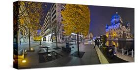 Germany, Berlin, Spree Shore Near Aquadom, Gdr Museum, Berlin Cathedral, Evening-Torsten Elger-Stretched Canvas