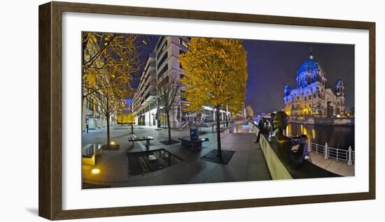 Germany, Berlin, Spree Shore Near Aquadom, Gdr Museum, Berlin Cathedral, Evening-Torsten Elger-Framed Photographic Print