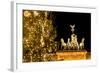 Germany, Berlin, the Brandenburg Gate, Christmas Tree, Night-Catharina Lux-Framed Photographic Print