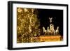 Germany, Berlin, the Brandenburg Gate, Christmas Tree, Night-Catharina Lux-Framed Photographic Print