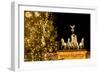 Germany, Berlin, the Brandenburg Gate, Christmas Tree, Night-Catharina Lux-Framed Photographic Print