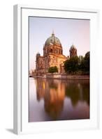 Germany, Berlin. the Cathedral Reflected in the Waters of Spree River.-Ken Scicluna-Framed Photographic Print