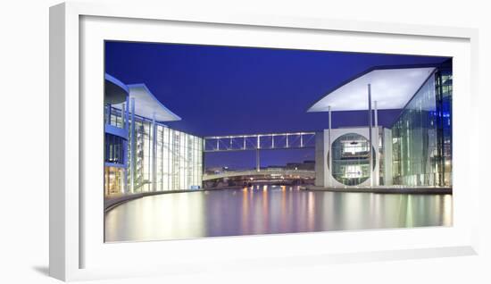 Germany, Berlin. the Marie Elisabeth Luders Haus and the Paul Lobe Haus over the River Spree-Ken Scicluna-Framed Photographic Print