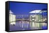 Germany, Berlin. the Marie Elisabeth Luders Haus and the Paul Lobe Haus over the River Spree-Ken Scicluna-Framed Stretched Canvas