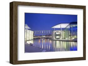 Germany, Berlin. the Marie Elisabeth Luders Haus and the Paul Lobe Haus over the River Spree-Ken Scicluna-Framed Photographic Print