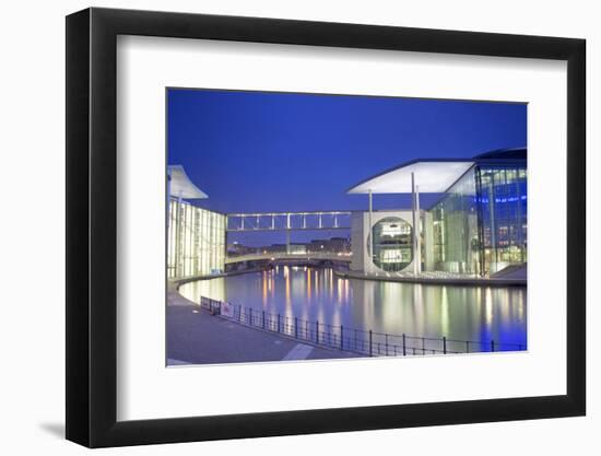 Germany, Berlin. the Marie Elisabeth Luders Haus and the Paul Lobe Haus over the River Spree-Ken Scicluna-Framed Photographic Print